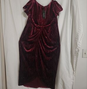 City Chic Red Sheath Mini Dress Spaghetti Strap